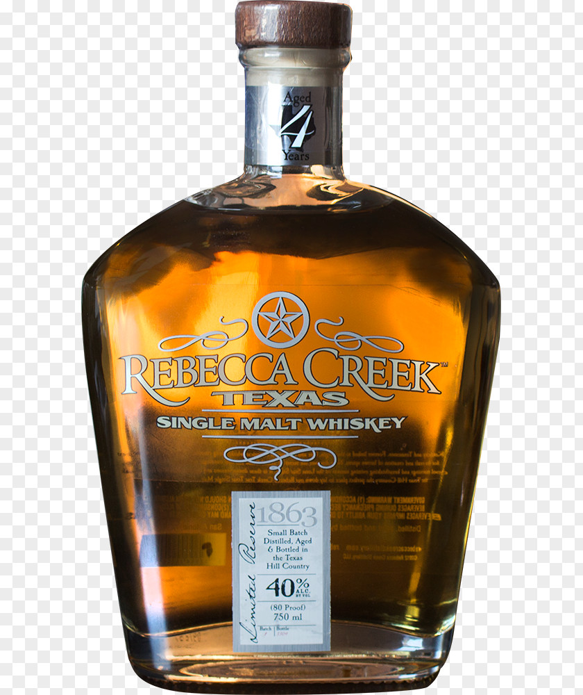 Whiskey Bourbon Distilled Beverage Single Malt Whisky Rebecca Creek Distillery PNG
