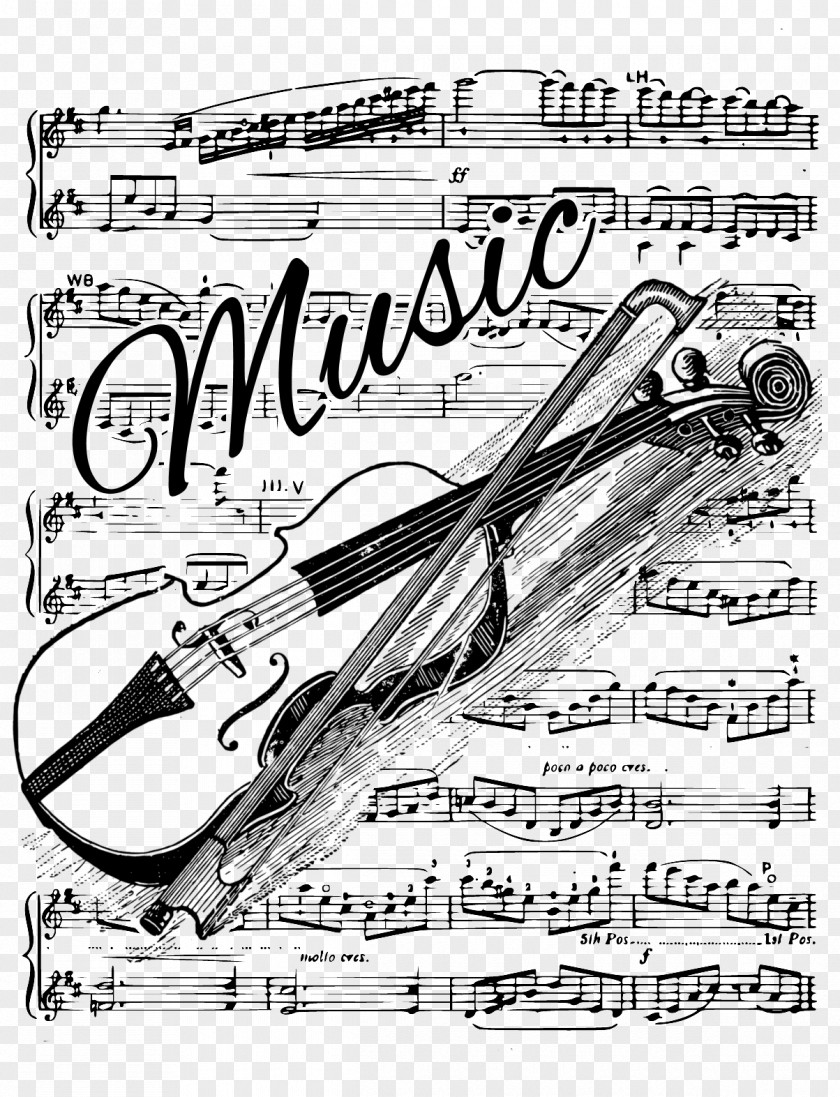 Creative Violin Musical Instruments Drawing Graphic Design PNG