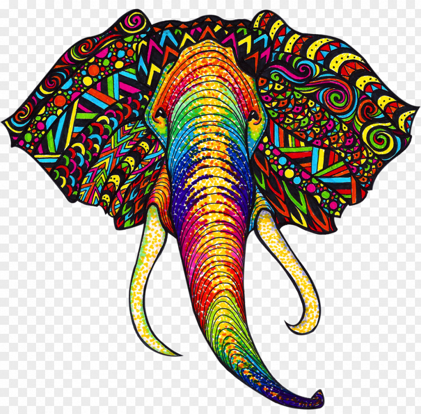 Elephant Canvas Print Work Of Art PNG