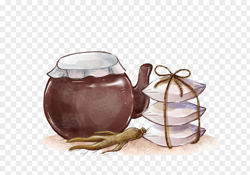 Jars On The Edge Of Asian Ginseng Jar Icon PNG