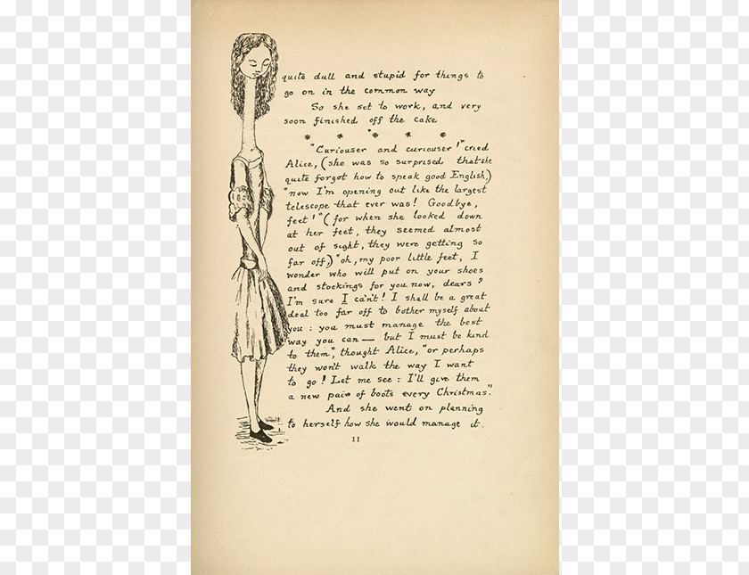 Paper Alice's Adventures In Wonderland Calligraphy Font PNG