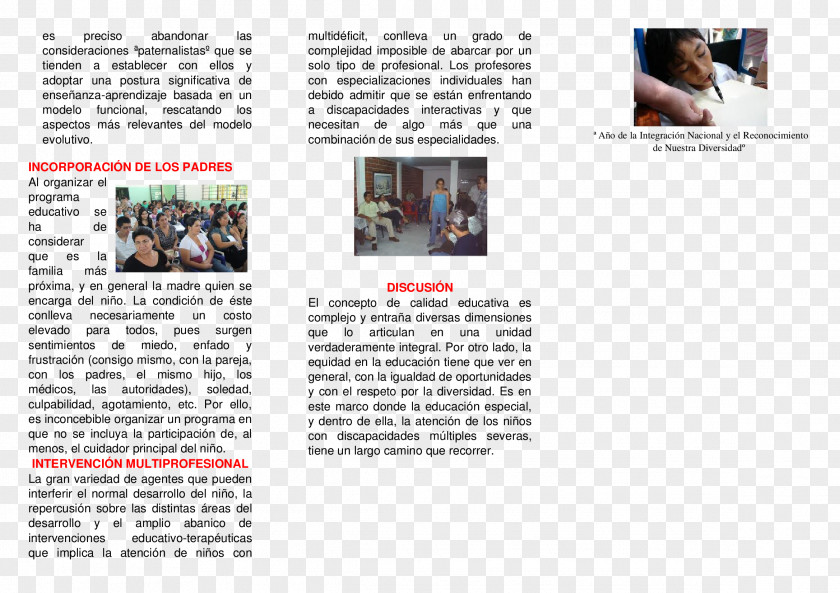 Discapacidad Brochure Font PNG