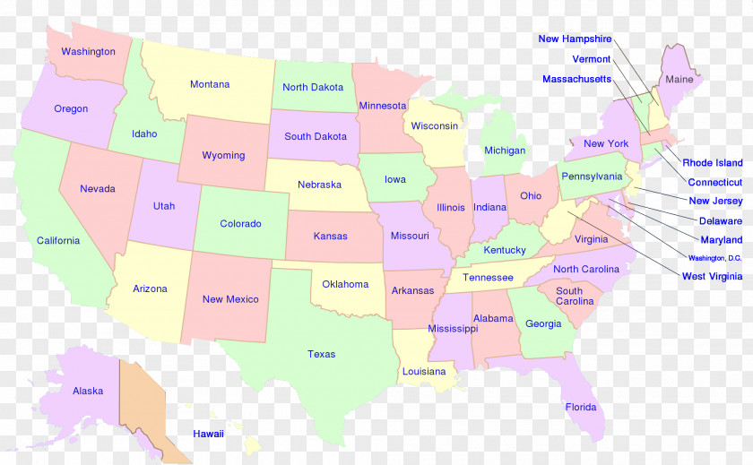 Map Usa United States Diagram U.S. State Line PNG
