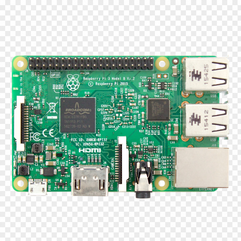 Raspberry Pi 3 64-bit Computing ARM Cortex-A53 Motherboard PNG