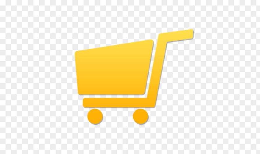 Shopping Cart Yellow Icon Material PNG