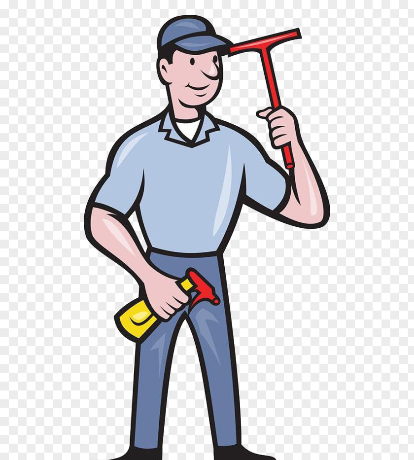 Window Cleaner's Whole Body Pattern Cleaner Royalty-free Clip Art PNG