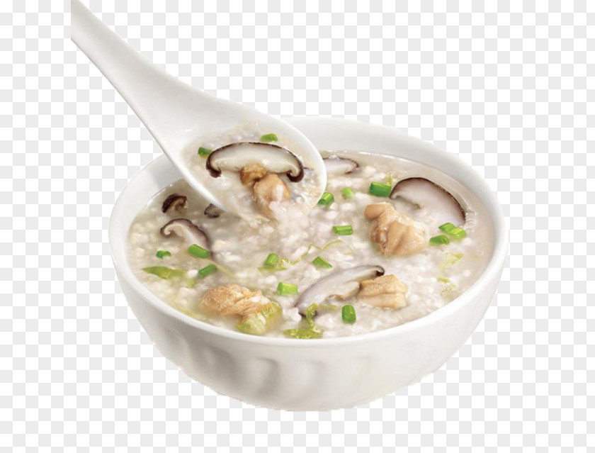 Chicken Mushroom Porridge Congee KFC Breakfast Soup PNG