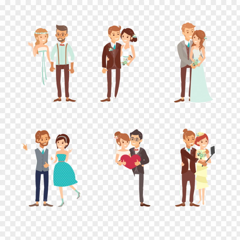 Gesture Fun Wedding Couple Silhouette PNG