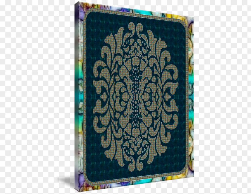 Motifs Arabe Place Mats Teal Turquoise PNG