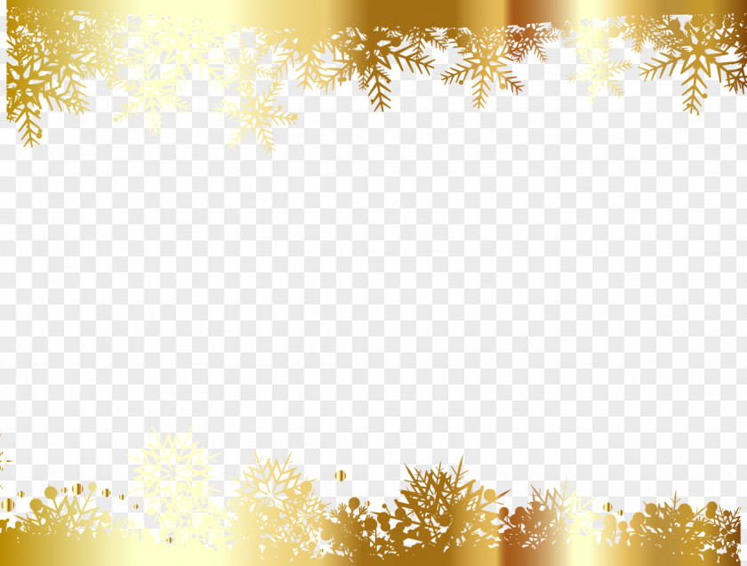 Vector Painted Golden Snowflakes Snowflake Gold Wallpaper PNG