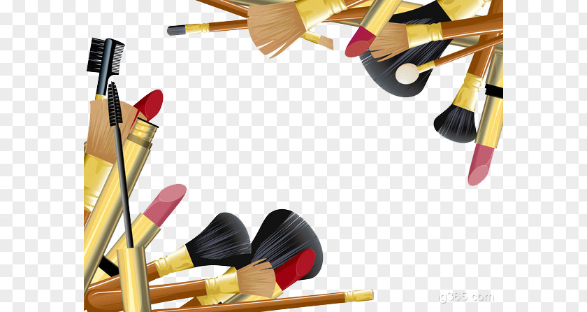 Women Commonly Cosmetics Makeup Brush Illustration PNG