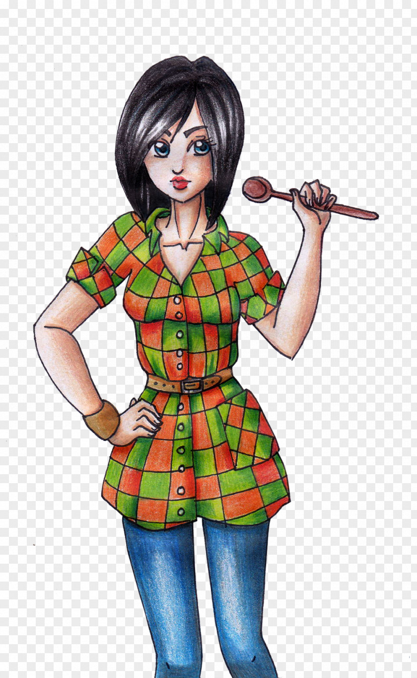 Wooden Spoon Tartan Costume Design Legendary Creature PNG