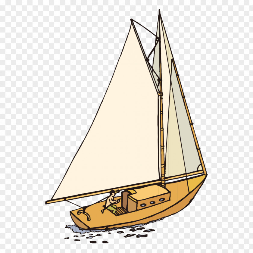 Yacht Sailing Ship Schooner Brigantine PNG