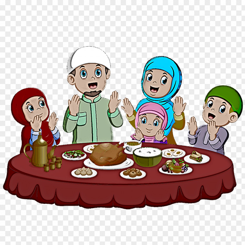 Cartoon People Sharing Meal Bake Sale PNG