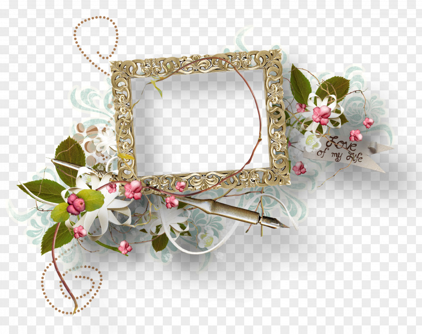 Creative Golden Frame Berry Clip Art PNG