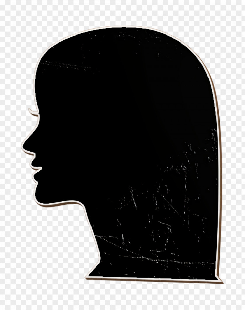 Hair Icon Woman Head Side View Shapes PNG