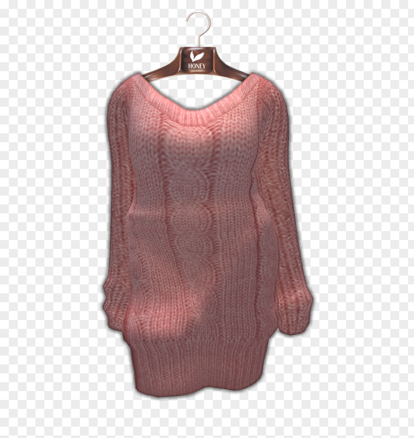 Second Life Outfits Sleeve Sweater Blouse Maroon Neck PNG