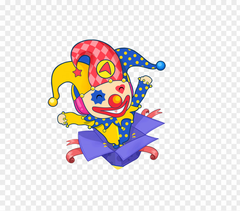 The Clown In Box Cartoon PNG