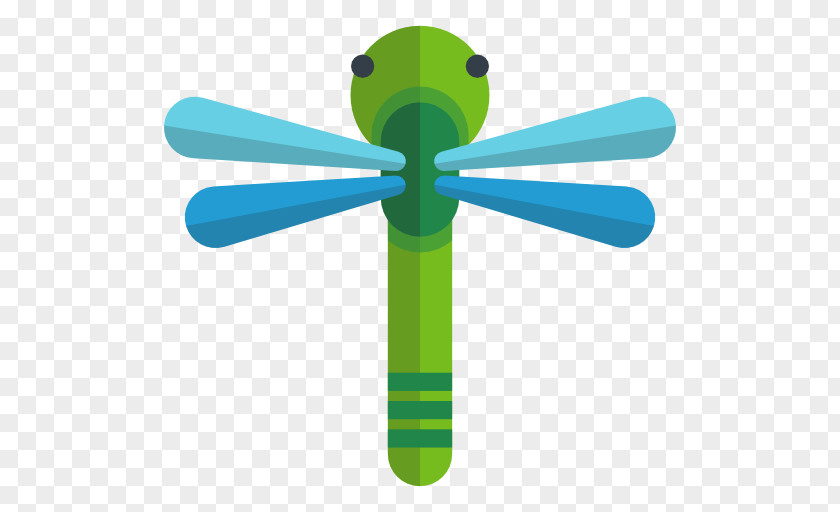 A Blue Dragonfly Insect Icon PNG