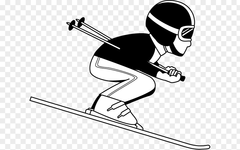 Alpine Skiing Freestyle Winter Cartoon PNG