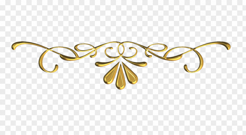 GOLD LINE Scroll DeviantArt Ornament PNG