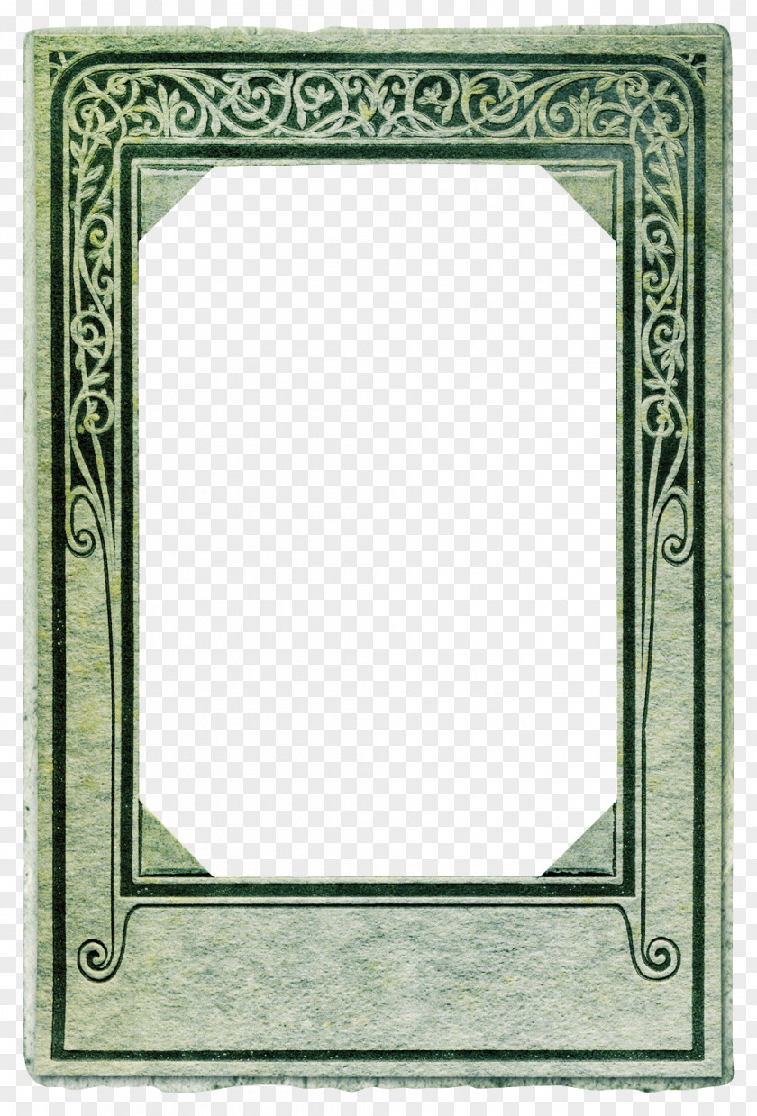 Green Vintage Frame Picture Gallery Wrap Clip Art PNG