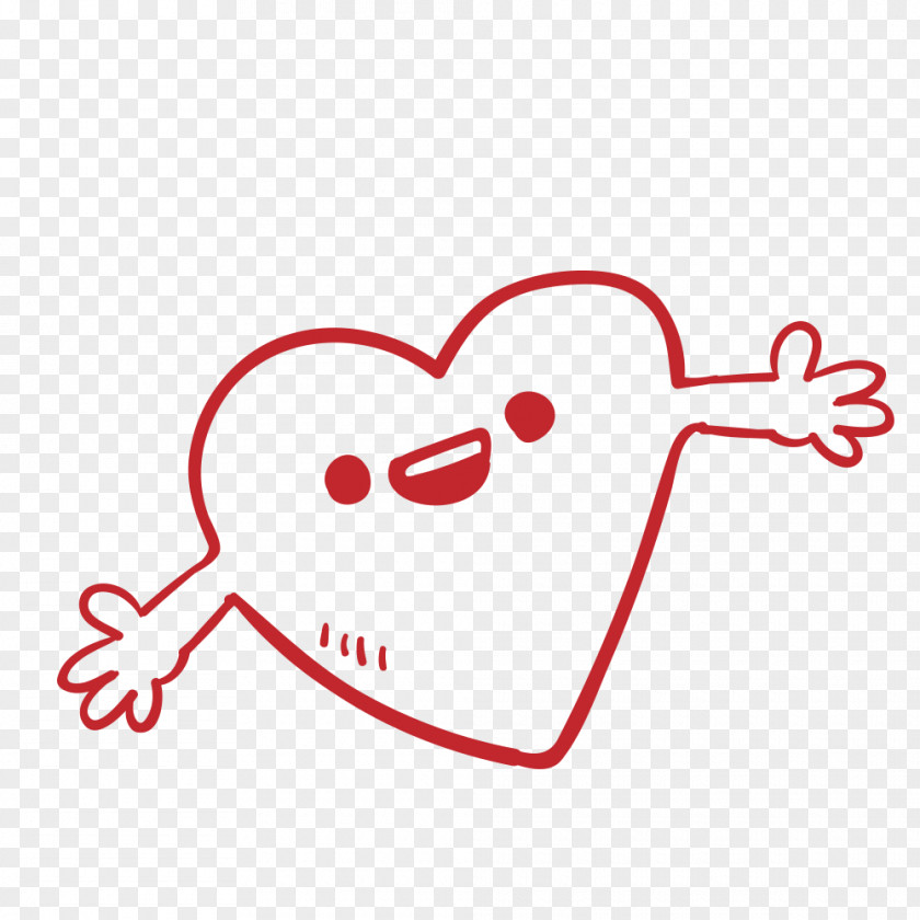 Heart With Hand Drawing PNG