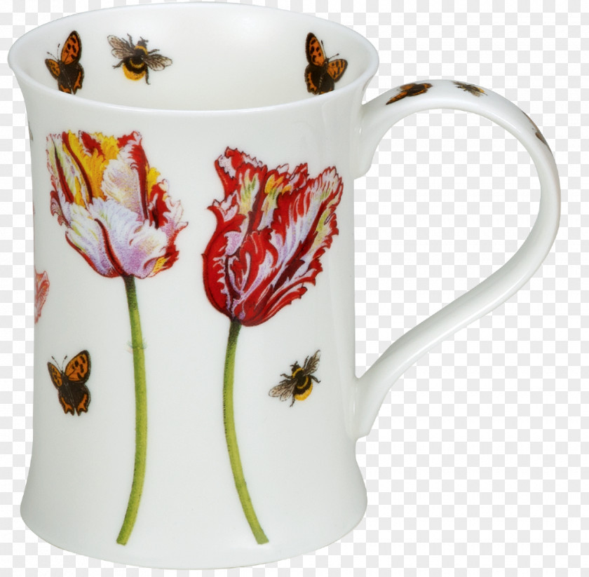 Mug Coffee Cup Porcelain Jug Flower PNG