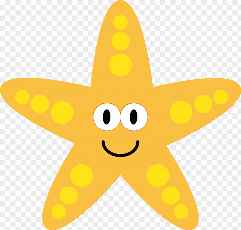 Star Symmetry Yellow Clip Art Line Smile PNG