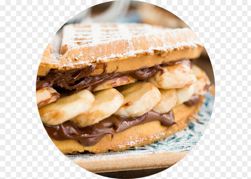 Breakfast Sandwich Waffle Tea Hamburger PNG