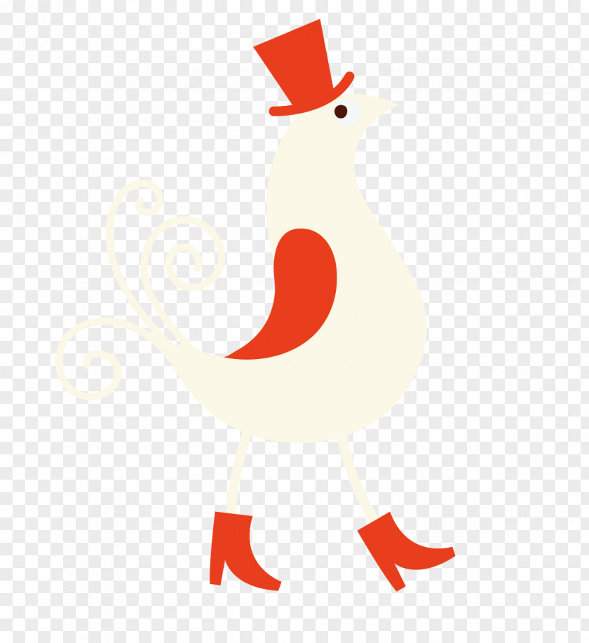 Cartoon Chicken Wearing Shoes Rooster Illustration PNG