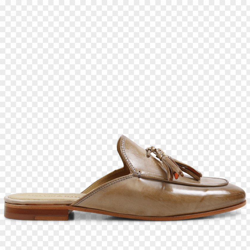 Orange Powder Slipper Mule Sandal Leather Brown PNG