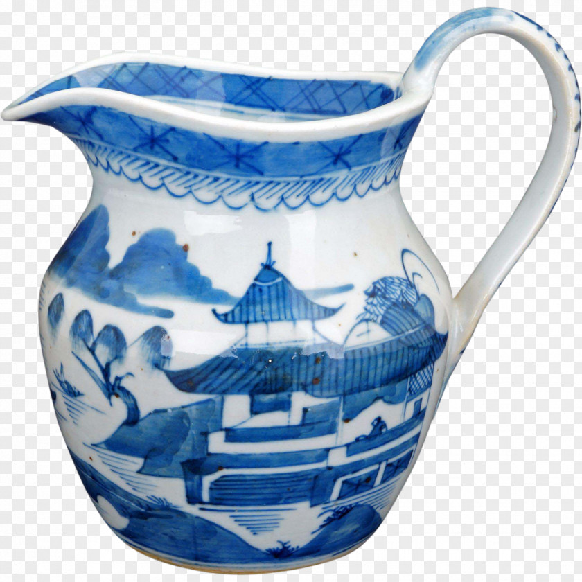 Porcelain Blue And White Jug Pottery Ceramic PNG