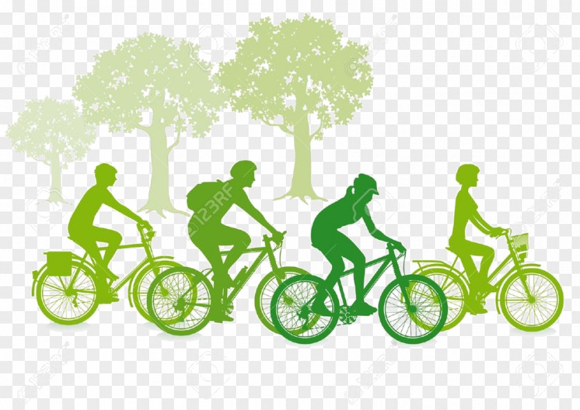 Bicycle Fork Leisure Green Background Frame PNG