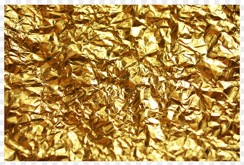 Gold Foil Paper Folds Chocolate Sandwich Material Texture Metal PNG