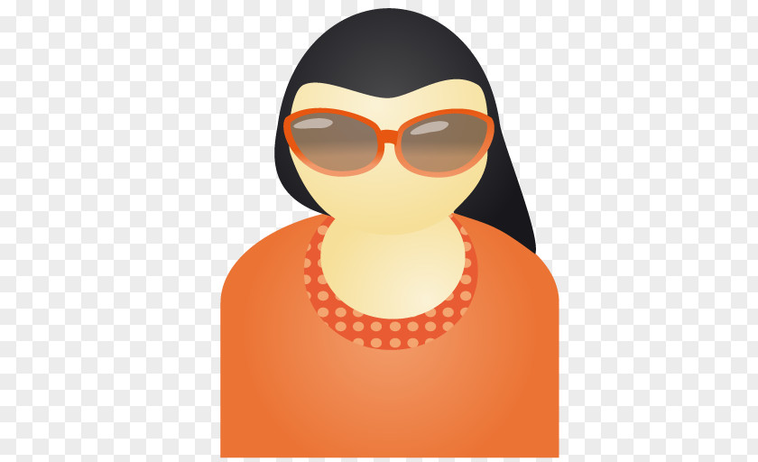 Red Sunglasses Woman Download PNG