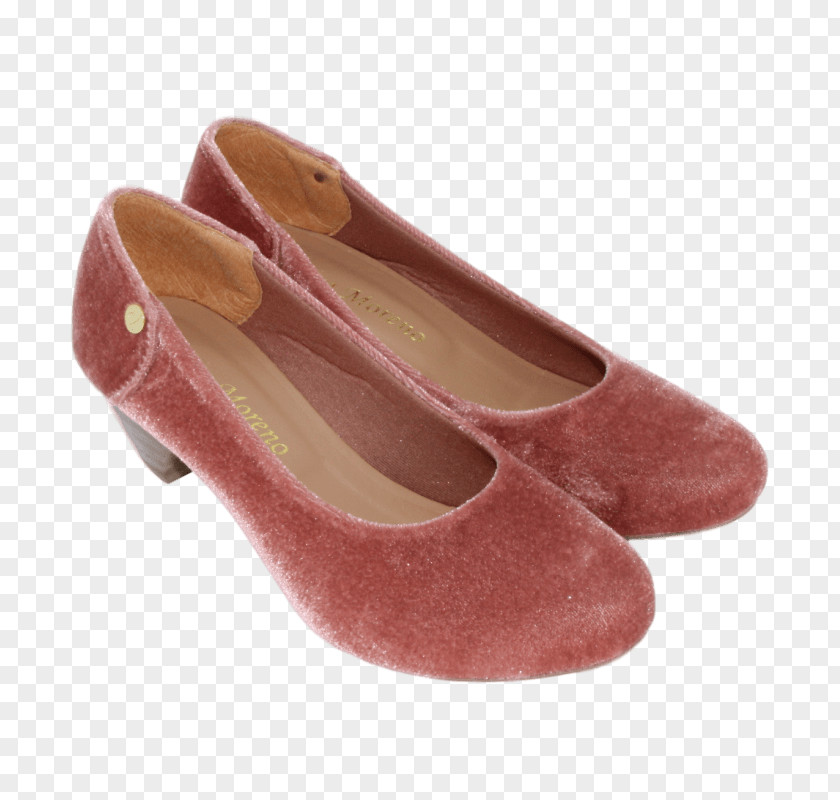 Sapato Ballet Flat Suede Slip-on Shoe Pink M PNG