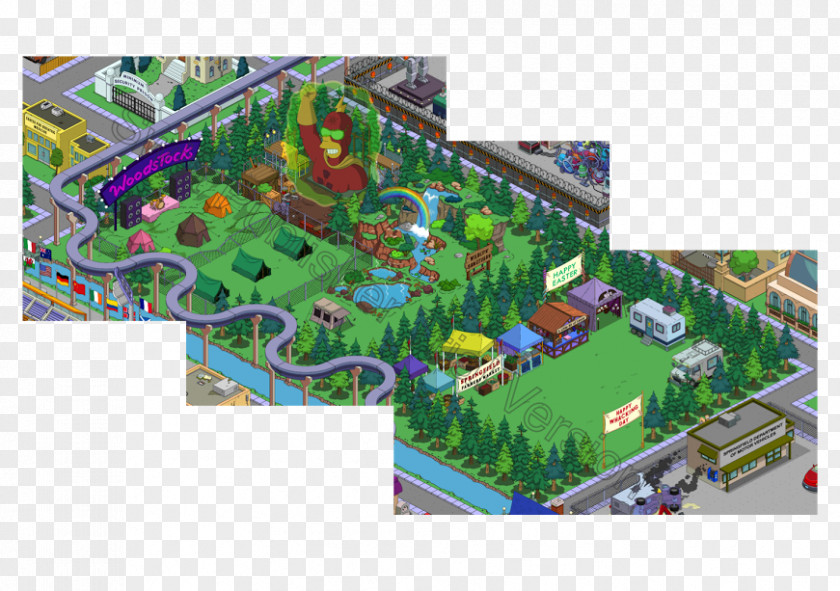 Simpsons Tapped Out Urban Design Amusement Park Playground PNG