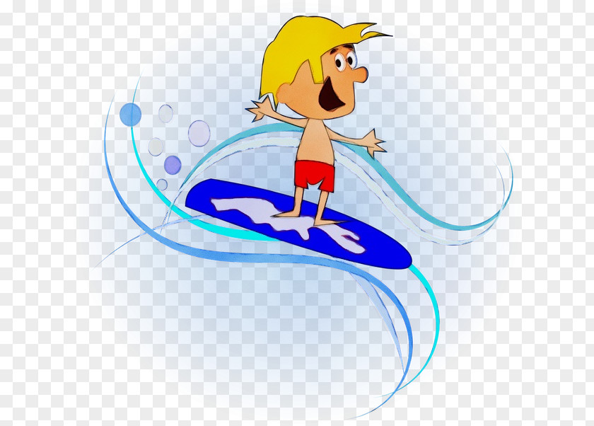 Surfing Cartoon Mermaid PNG