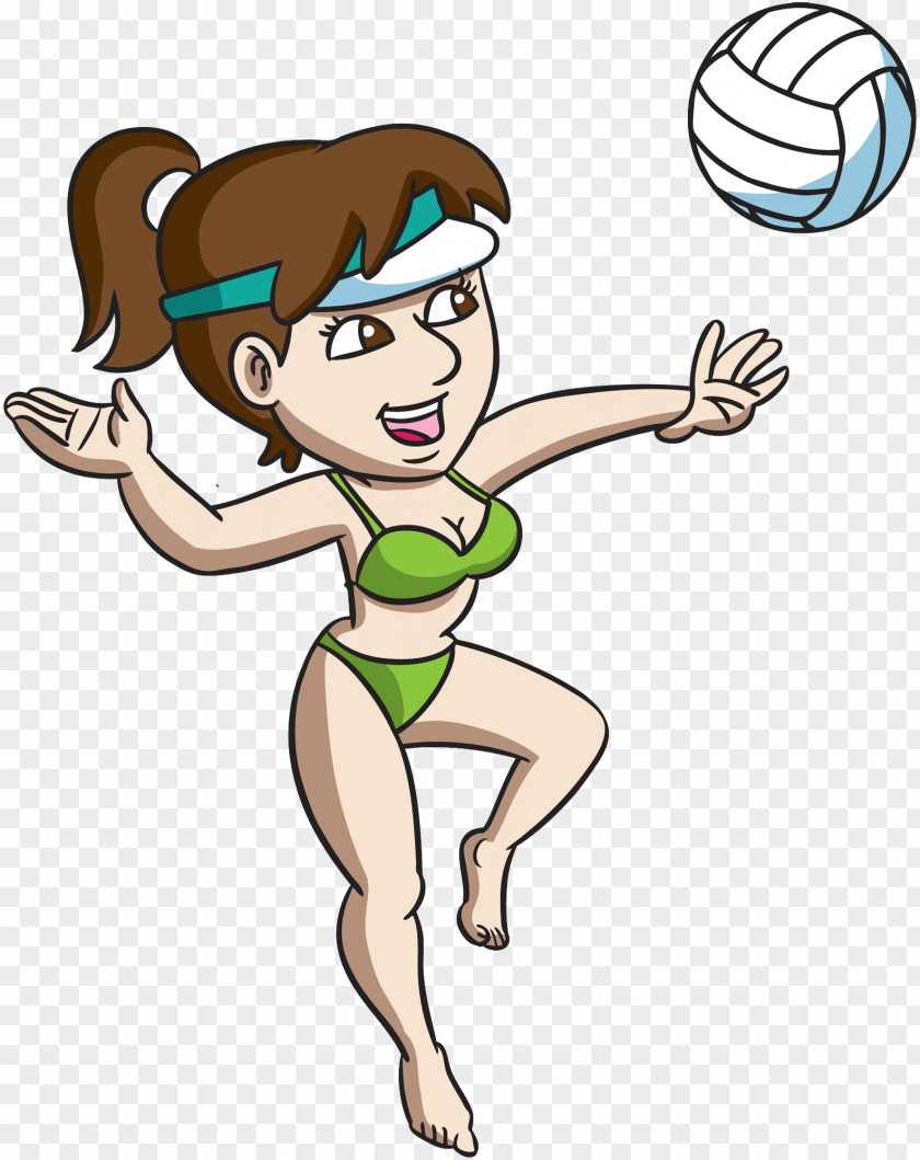 Beach Volley Homo Sapiens Cartoon Clip Art PNG