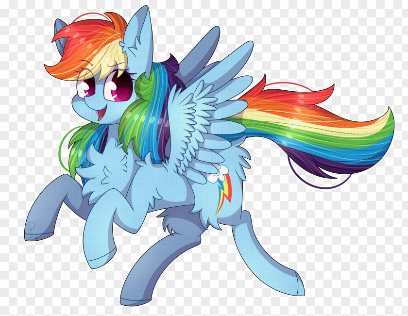 Rainbow Wave Horse Cartoon Figurine Microsoft Azure PNG
