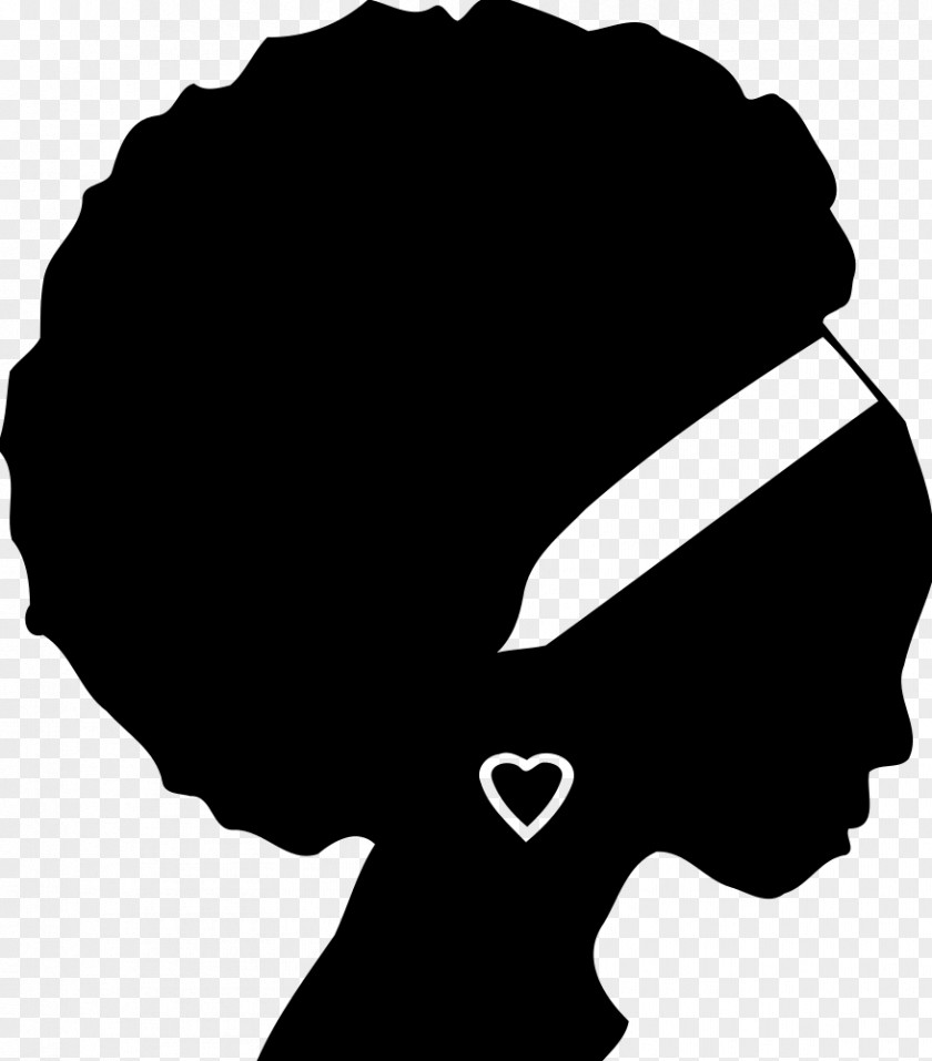 Silhouette Female African American Clip Art PNG