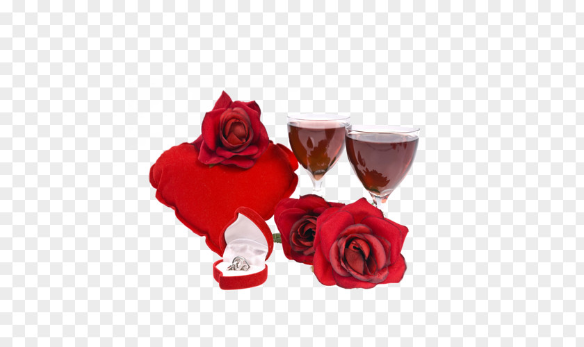 Wine Garden Roses Glass Stemware Red PNG