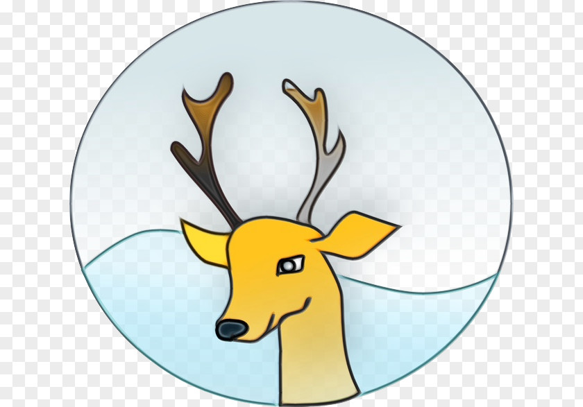 Elk Sticker Santa Claus Cartoon PNG