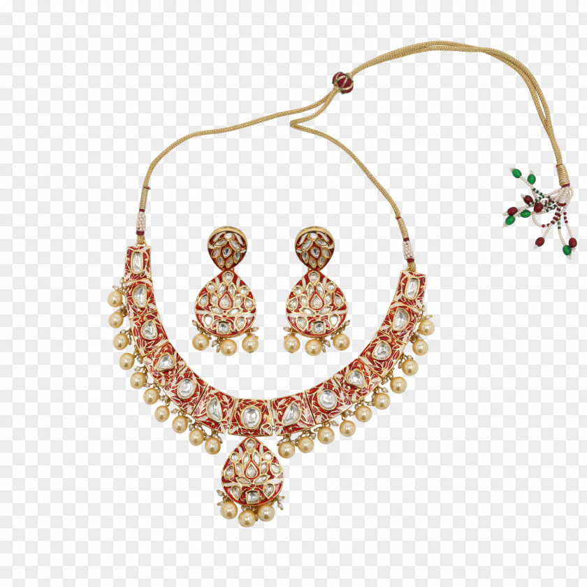 Kundan Jewellery Sets Necklace Earring Gemstone Gold PNG