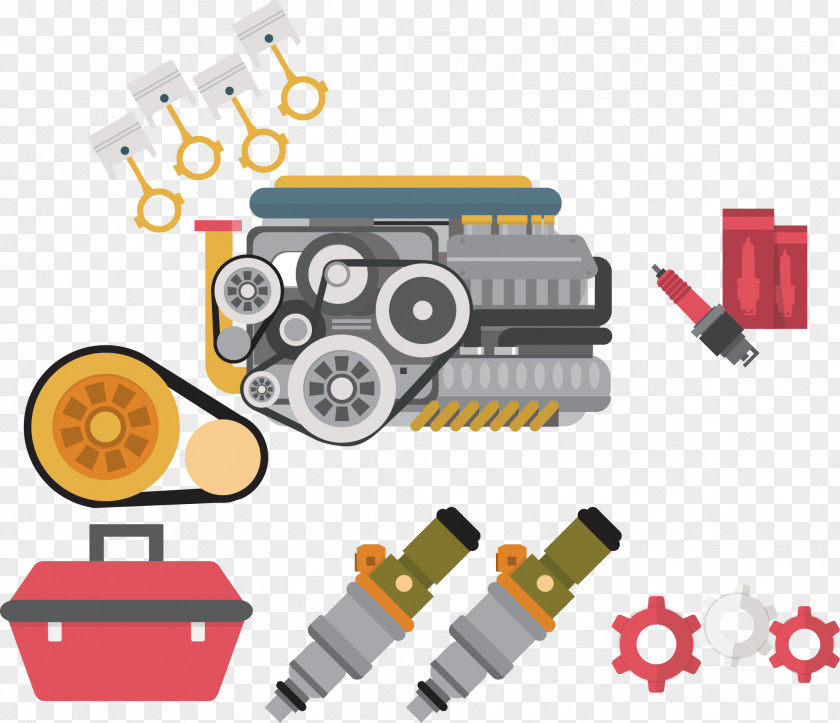 Mechanical Engine Fuel Injection Motor Vehicle Service Icon PNG