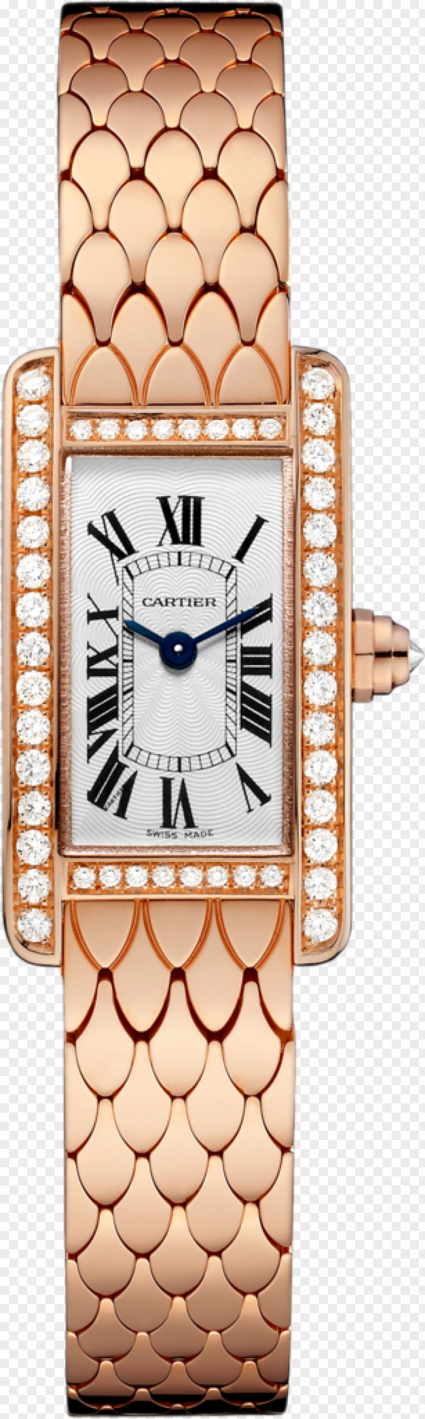 Watch Cartier Tank Anglaise Colored Gold PNG