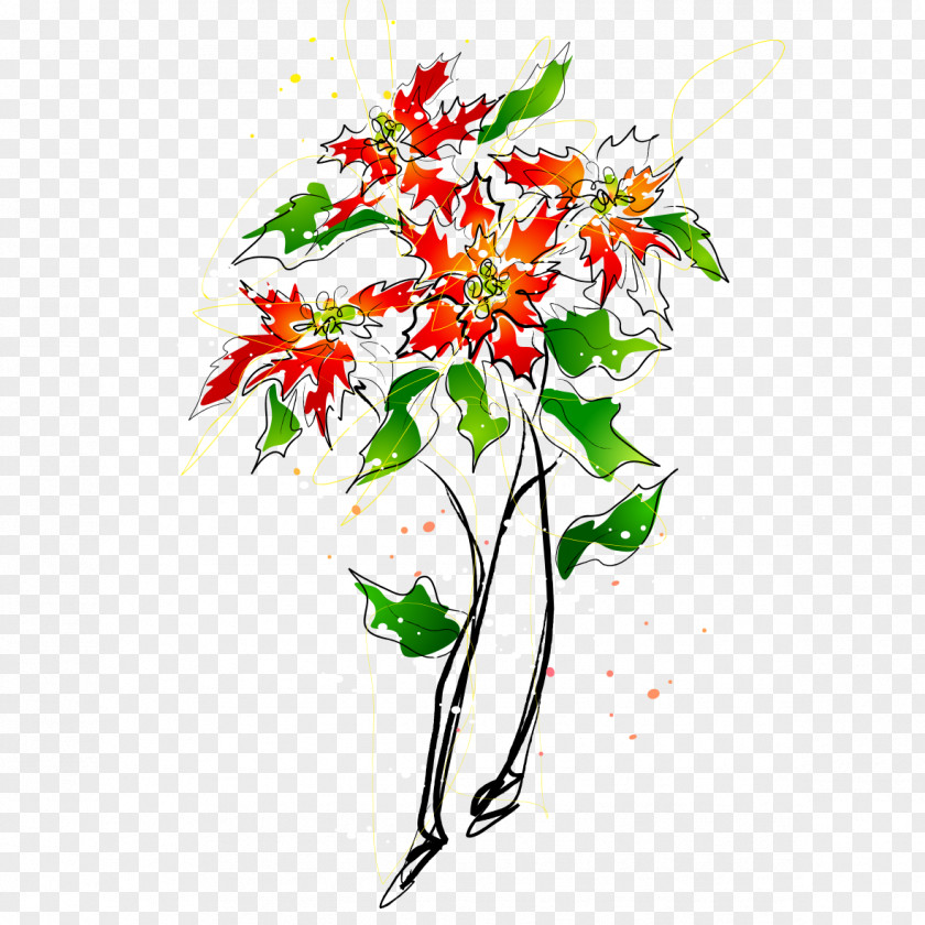 Drawing Plant Floral Design Painting Illustration PNG