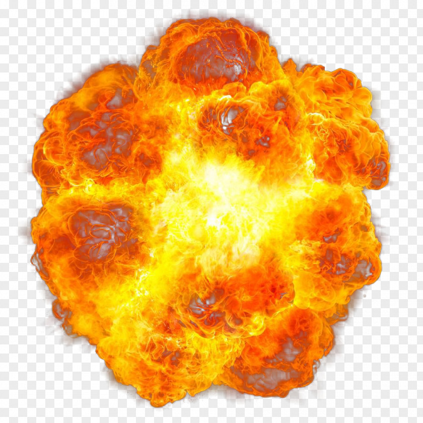 Golden Flame Explosion Light Fire PNG