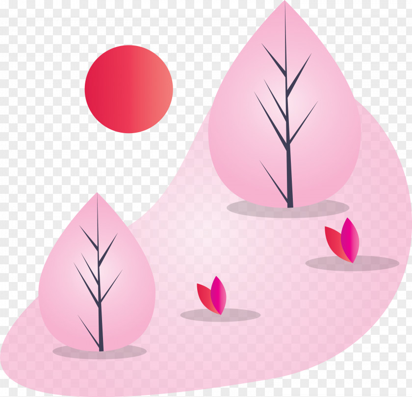 Pink Leaf Tree Plant Petal PNG